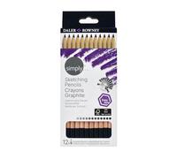 Daler-Rowney Simply - Set 12 crayons graphite assortis