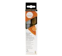 Daler Rowney Simply - Set 2 marqueurs 5.3ml de peinture acrylique or et argent