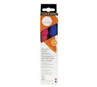 Daler Rowney Simply - Set 2 marqueurs 5.3ml de peinture acrylique rose et bleu