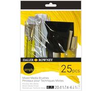 Daler Rowney Simply - Set 21 pinceaux et 4 spatules mixed media