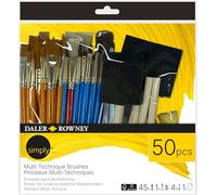 Daler Rowney Simply - Set 46 pinceaux et 4 spatules mixed media