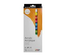 Daler Rowney Simply - Set peinture acrylique 12 tubes 12ml