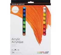 Daler Rowney Simply - Set peinture acrylique 24 tubes 12ml