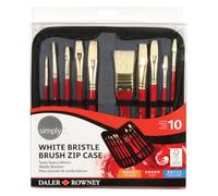 Daler Rowney Simply - Trousse zippée 10 pinceaux en soie de porc