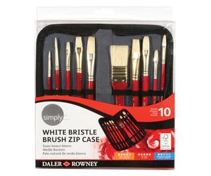 Daler Rowney Simply - Trousse zippée 10 pinceaux en soie de porc
