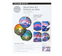 Daler Rowney Simply Wood Painting Creative Set DIY Fun Activity Créez votre propre art Idéal comme cadeau pour les enfants Adultes Débutants et a