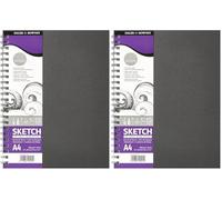 Daler Rowney Sketch - Carnet à dessin spiralé 54 feuilles A4-100g/m² (Lot de 2)