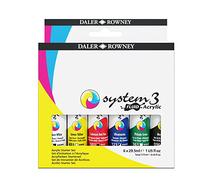 DALER ROWNEY - System 3 Fluid Acrylic - Set 6 flacons x 29,5 ml