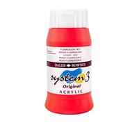 Daler Rowney Peinture acrylique System 3 500 ml Rouge fluorescent
