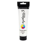 Daler Rowney System 3 Tube de peinture acrylique Blanc titane 150 ml