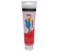 Daler Rowney System 3 Tubes de peinture acrylique originale Teinte cadmium écarlate 150 ml