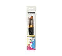 Daler Rowney – Set de 4 pinceaux System3 Série 400 – synthétiques pour peinture acrylique