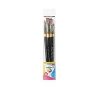 Daler Rowney - Set de pinceaux System3 Série 402 - synthétiques pour peinture acrylique - 4 pièces