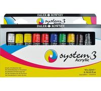 Daler Rowney System3 Set de peintures acryliques 10 x 22 ml