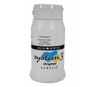 Daler Rowney – Peinture acrylique Système 3 Original – Pots 500 ml – 45 couleurs
