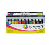 Daler Rowney – Set peinture acrylique System3, 10 tubes de 37 ml – Atelier