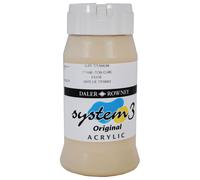 Daler Rowney Système 3 Peinture Acrylique Processus Buff Titane (500ml)