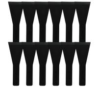 Daleweo Lot de 12 Spatule pour Raclette Grill, Grattoir Antiadhésif en Nylon, Petite Pelle Résistante à la Chaleur, Accessoire Cuisine pour Fromage Fondue, Noir