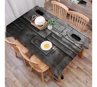 DALEXHM Nappe Rectangulaire 137x183 cm Nappe Exterieur Imperméable Anti-tâche Protection de Table pour Salle à Mangerr,Hublot de fenêtre en Fer de Style Industriel et rouillé, Acier rayé Grunge, usin