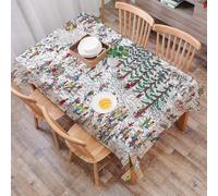 DALEXHM Nappe Rectangulaire 137x183 cm Nappe Exterieur Imperméable Anti-tâche Protection de Table pour Salle à Mangerr,Où est où Waldo Ski Wally Martin Handford Livre pour Enfants