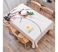 DALEXHM Nappe Rectangulaire 137x183 cm Nappe Exterieur Imperméable Anti-tâche Protection de Table pour Salle à Mangerr,Peinture à l'encre de Chine représentant Une orchidée élégante, orchidée dans l'