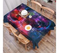 DALEXHM Nappe Rectangulaire 137x183 cm Nappe Exterieur Imperméable Anti-tâche Protection de Table pour Salle à Mangerr,Images et Ceintures Lumineuses de l'univers, phénomènes énergétiques mystérieux