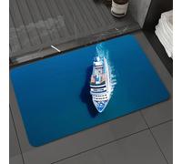 DALEXHM Tapis de Bain 40x60 cm, antidérapant,Doux,Absorbant l'eau,en Microfibre,pour la Salle de Bain,Lavable en Machine,Croisière en Méditerranée, Vacances touristiques à la Voile