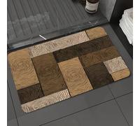 DALEXHM Tapis de Bain 40x60 cm, antidérapant,Doux,Absorbant l'eau,en Microfibre,pour la Salle de Bain,Lavable en Machine,Illustration Vectorielle de Parquet en Bois