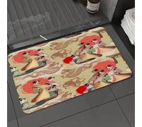 DALEXHM Tapis de Bain 40x60 cm, antidérapant,Doux,Absorbant l'eau,en Microfibre,pour la Salle de Bain,Lavable en Machine,Geisha, Motif Dragon, Style Japonais, Tradition, Dragon