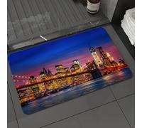 DALEXHM Tapis de Bain 40x60 cm, antidérapant,Doux,Absorbant l'eau,en Microfibre,pour la Salle de Bain,Lavable en Machine,New York, Qui ne dort jamais : réflexions sur la Photographie