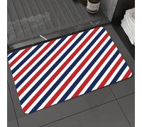 DALEXHM Tapis de Bain 40x60 cm, antidérapant,Doux,Absorbant l'eau,en Microfibre,pour la Salle de Bain,Lavable en Machine,Rayures de Port, hélice de Poteau de barbier Vintage à Rayures colorées médiév