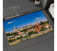 DALEXHM Tapis de Bain 40x60 cm, antidérapant,Doux,Absorbant l'eau,en Microfibre,pour la Salle de Bain,Lavable en Machine,Décoration Wanderlust, Budapest, Hongrie, Extérieur, Europe, Architecture de d