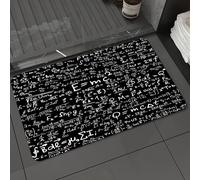 DALEXHM Tapis de Bain 40x60 cm, antidérapant,Doux,Absorbant l'eau,en Microfibre,pour la Salle de Bain,Lavable en Machine,Sujets mathématiques, équations physiques, formules, modèles