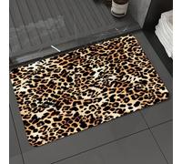 DALEXHM Tapis de Bain 40x60 cm, antidérapant,Doux,Absorbant l'eau,en Microfibre,pour la Salle de Bain,Lavable en Machine,Motif léopard, Motif Jaguar, Fourrure Animale