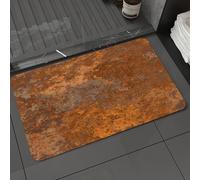 DALEXHM Tapis de Bain 40x60 cm, antidérapant,Doux,Absorbant l'eau,en Microfibre,pour la Salle de Bain,Lavable en Machine,Feuille, Vieux Fond de Métal Rouillé