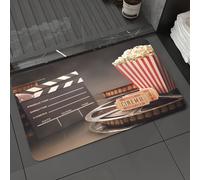 DALEXHM Tapis de Bain 40x60 cm, antidérapant,Doux,Absorbant l'eau,en Microfibre,pour la Salle de Bain,Lavable en Machine,Cinéma, Objets de Divertissement à l'ancienne liés au cinéma, Bobine de Film,
