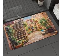 DALEXHM Tapis de Bain 40x60 cm, antidérapant,Doux,Absorbant l'eau,en Microfibre,pour la Salle de Bain,Lavable en Machine,Village Civita di Bagnoregio en Italie - Fond d'architecture