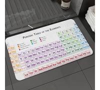 DALEXHM Tapis de Bain 40x60 cm, antidérapant,Doux,Absorbant l'eau,en Microfibre,pour la Salle de Bain,Lavable en Machine,Tableau périodique des éléments avec Les 4 Nouveaux éléments (Nihonium, Moscov