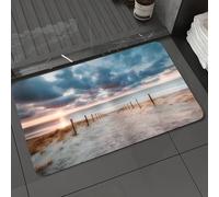 DALEXHM Tapis de Bain 40x60 cm, antidérapant,Doux,Absorbant l'eau,en Microfibre,pour la Salle de Bain,Lavable en Machine,Pays-Bas Nord, Province des Pays-Bas, Plage, océan, Rome, Coucher de Soleil