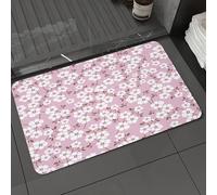 DALEXHM Tapis de Bain 50x80 cm, antidérapant,Doux,Absorbant l'eau,en Microfibre,pour la Salle de Bain,Lavable en Machine,Motifs Floraux sans raccord, dessinés à la Main et aux Couleurs Vives. Joli fo