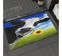 DALEXHM Tapis de Bain 50x80 cm, antidérapant,Doux,Absorbant l'eau,en Microfibre,pour la Salle de Bain,Lavable en Machine,avec Une Fleur dans Le museau. Magnifiques prairies Fleuries de Suisse Central