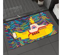 DALEXHM Tapis de Bain 50x80 cm, antidérapant,Doux,Absorbant l'eau,en Microfibre,pour la Salle de Bain,Lavable en Machine,Illustration du Groupe de Rock The Beatles, Yellow Submarine