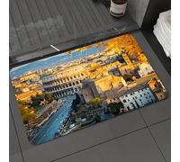 DALEXHM Tapis de Bain 50x80 cm, antidérapant,Doux,Absorbant l'eau,en Microfibre,pour la Salle de Bain,Lavable en Machine,Italie, Colisée à Rome, amphithéâtre, Architecture Historique Ancienne, soirée