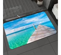 DALEXHM Tapis de Bain 50x80 cm, antidérapant,Doux,Absorbant l'eau,en Microfibre,pour la Salle de Bain,Lavable en Machine,Vivre est Facile Méditation Calme