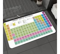 DALEXHM Tapis de Bain 50x80 cm, antidérapant,Doux,Absorbant l'eau,en Microfibre,pour la Salle de Bain,Lavable en Machine,Tableau périodique des éléments avec numéro Atomique, Symbole et Masse atomiqu