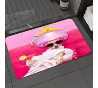 DALEXHM Tapis de Bain 50x80 cm, antidérapant,Doux,Absorbant l'eau,en Microfibre,pour la Salle de Bain,Lavable en Machine,Décoration Chihuahua Amusante pour Spa Bien-être, imprimé BD