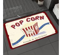 DALEXHM Tapis de Bain 50x80 cm, antidérapant,Doux,Absorbant l'eau,en Microfibre,pour la Salle de Bain,Lavable en Machine,Popcorn, pellicule et Tickets de cinéma sur Une Affiche Grunge Vintage (illust