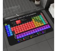 DALEXHM Tapis de Bain 50x80 cm, antidérapant,Doux,Absorbant l'eau,en Microfibre,pour la Salle de Bain,Lavable en Machine,Tableau périodique des éléments avec numéro Atomique, Masse Atomique et Symbol