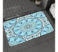 DALEXHM Tapis de Bain 50x80 cm, antidérapant,Doux,Absorbant l'eau,en Microfibre,pour la Salle de Bain,Lavable en Machine,L'architecture Marocaine se caractérise par des mosaïques à Motifs géométrique