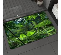 DALEXHM Tapis de Bain 50x80 cm, antidérapant,Doux,Absorbant l'eau,en Microfibre,pour la Salle de Bain,Lavable en Machine,Plantes Vertes intactes, Jungle, préoccupations environnementales